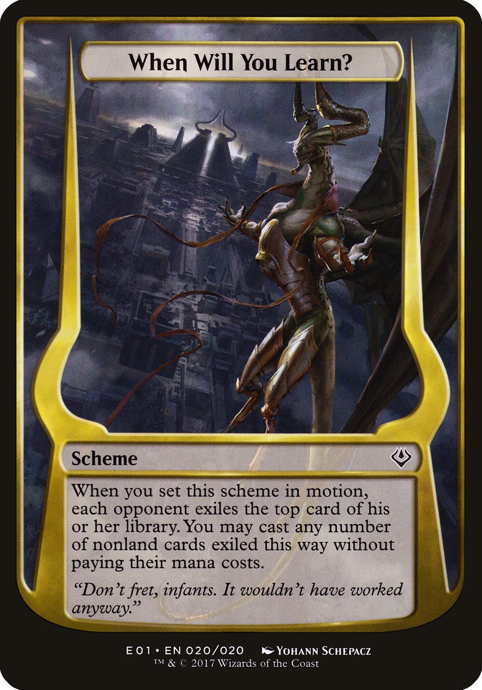 When Will You Learn? (Schemes) [Archenemy: Nicol Bolas Schemes] | I Want That Stuff Brandon