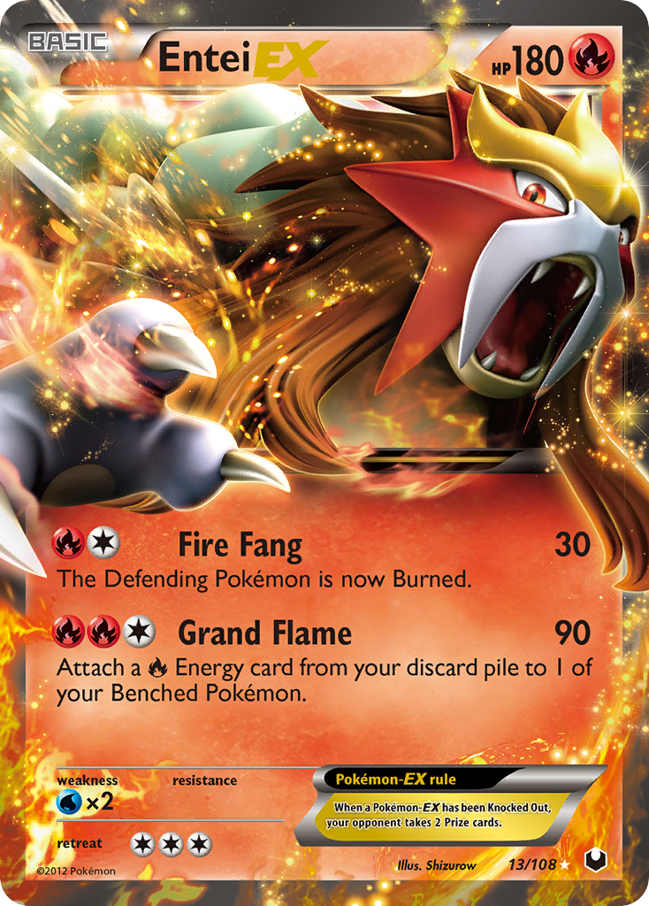 Entei EX (13/108) [Black & White: Dark Explorers] | I Want That Stuff Brandon