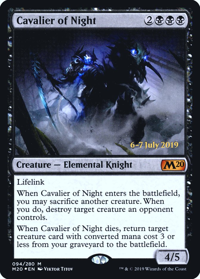 Cavalier of Night [Core Set 2020 Prerelease Promos] | I Want That Stuff Brandon