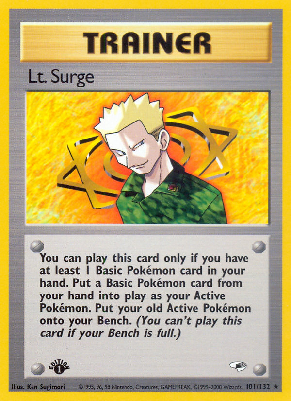 Lt. Surge (101/132) [Gym Heroes 1st Edition] | I Want That Stuff Brandon