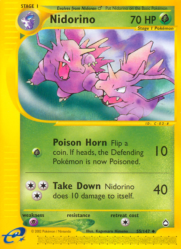 Nidorino (55/147) [Aquapolis] | I Want That Stuff Brandon