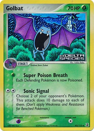 Golbat (43/113) (Stamped) [EX: Delta Species] | I Want That Stuff Brandon