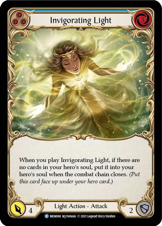 Invigorating Light (Blue) (Rainbow Foil) [MON068-RF] 1st Edition Rainbow Foil | I Want That Stuff Brandon