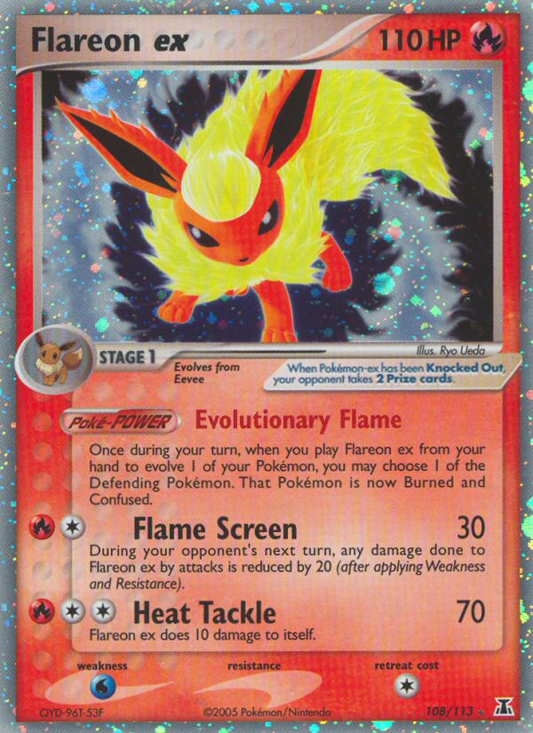 Flareon ex (108/113) [EX: Delta Species] | I Want That Stuff Brandon