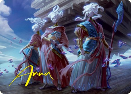 Guardians of Oboro Art Card (Gold-Stamped Signature) [Kamigawa: Neon Dynasty Art Series] | I Want That Stuff Brandon