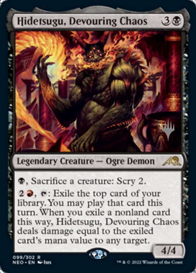 Hidetsugu, Devouring Chaos (Promo Pack) [Kamigawa: Neon Dynasty Promos] | I Want That Stuff Brandon