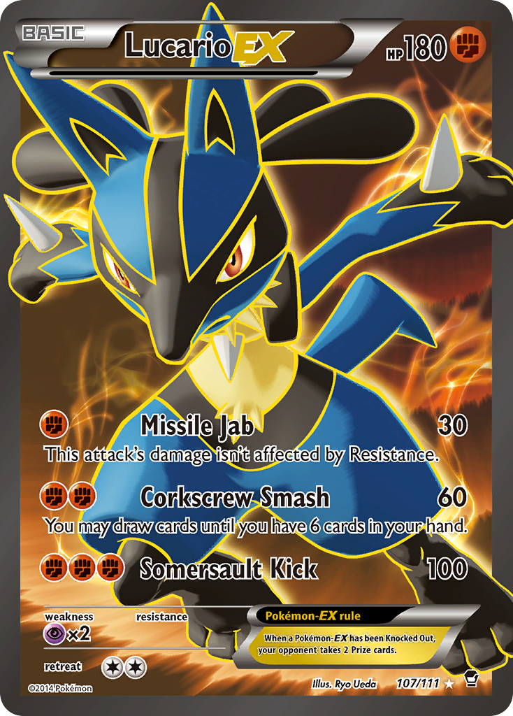 Lucario EX (107/111) [XY: Furious Fists] | I Want That Stuff Brandon