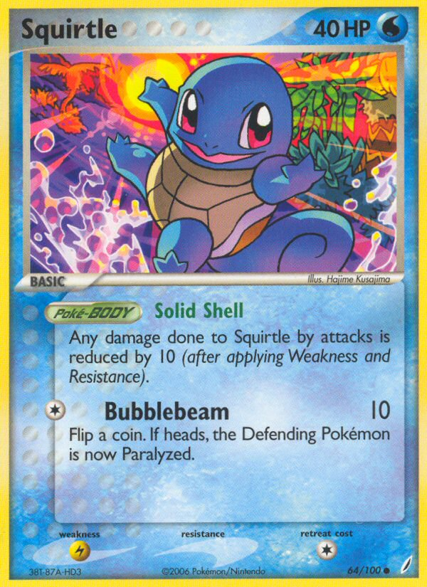 Squirtle (64/100) [EX: Crystal Guardians] | I Want That Stuff Brandon