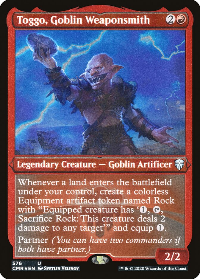 Toggo, Goblin Weaponsmith (Etched) [Commander Legends] | I Want That Stuff Brandon