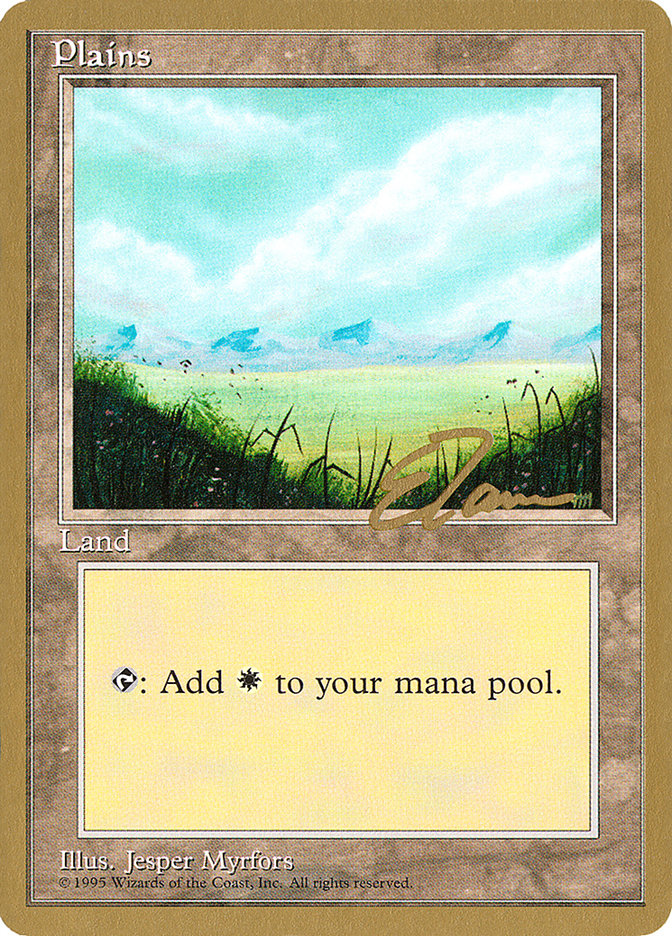 Plains (et366) (Eric Tam) [Pro Tour Collector Set] | I Want That Stuff Brandon