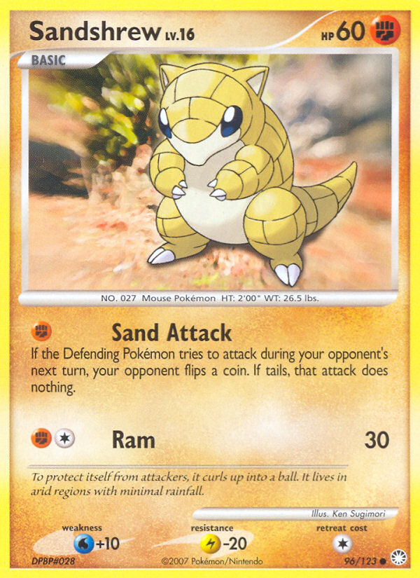 Sandshrew (96/123) [Diamond & Pearl: Mysterious Treasures] | I Want That Stuff Brandon