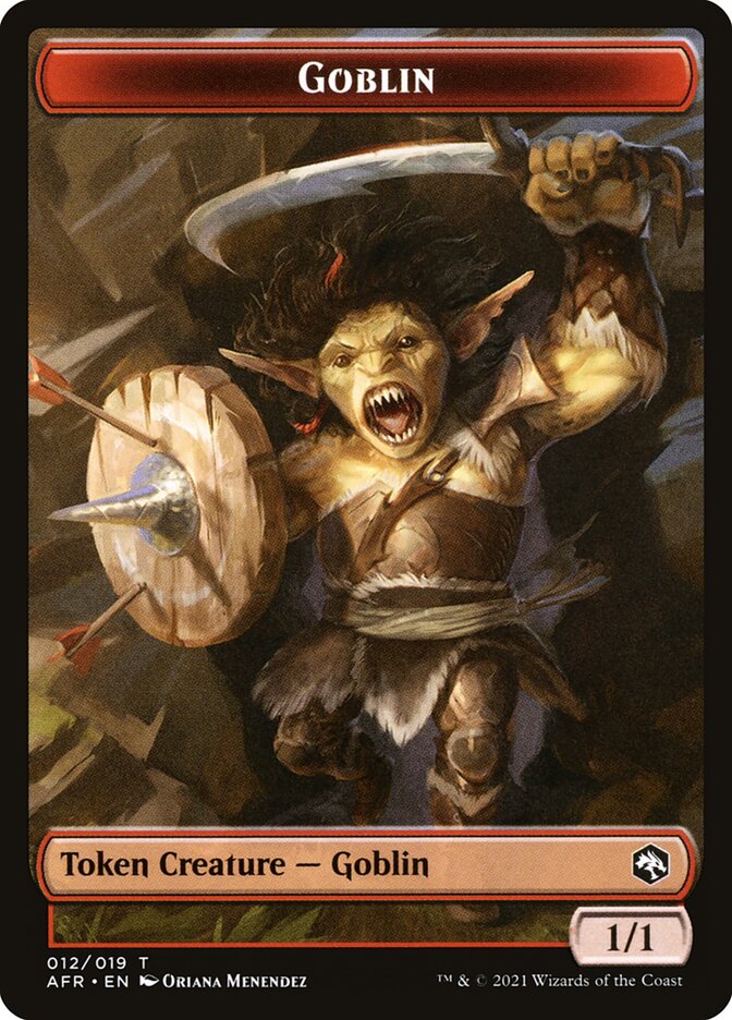 Goblin (012) // Blood (017) Double-Sided Token [Challenger Decks 2022 Tokens] | I Want That Stuff Brandon