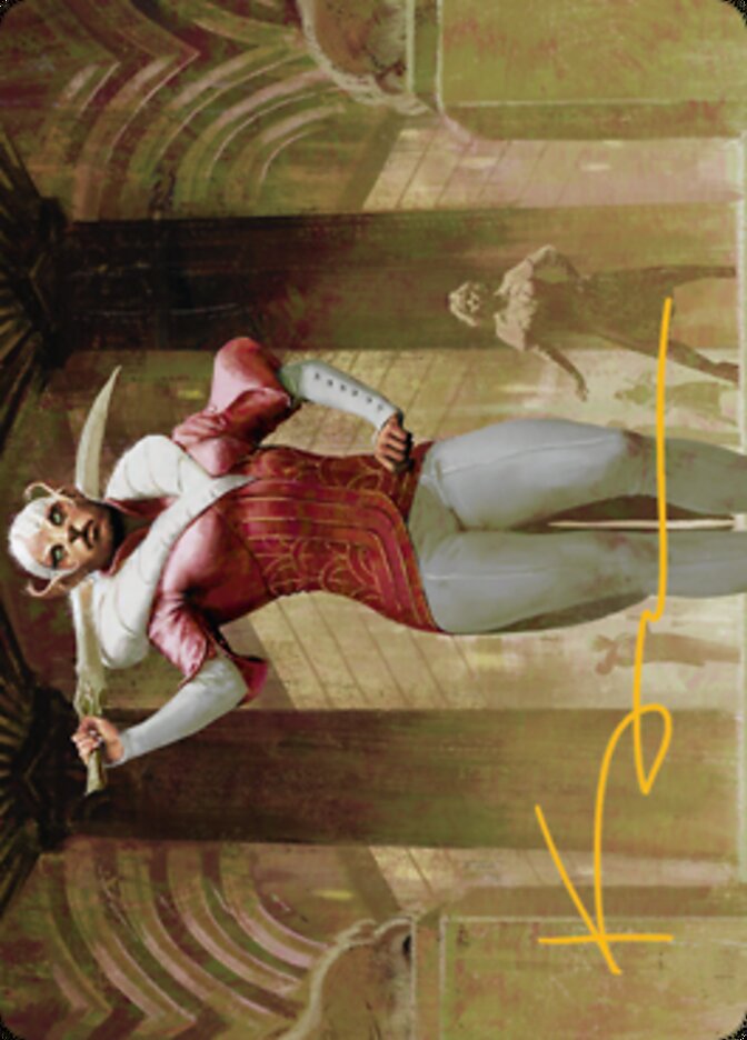 Mage's Attendant Art Card (Gold-Stamped Signature) [Streets of New Capenna Art Series] | I Want That Stuff Brandon