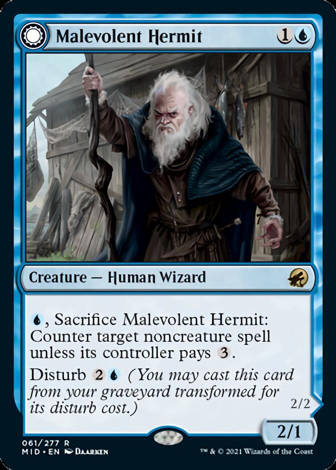 Malevolent Hermit // Benevolent Geist [Innistrad: Midnight Hunt] | I Want That Stuff Brandon