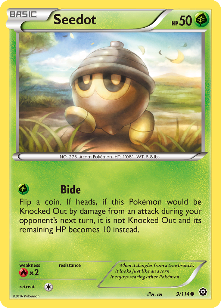 Seedot (9/114) [XY: Steam Siege] | I Want That Stuff Brandon