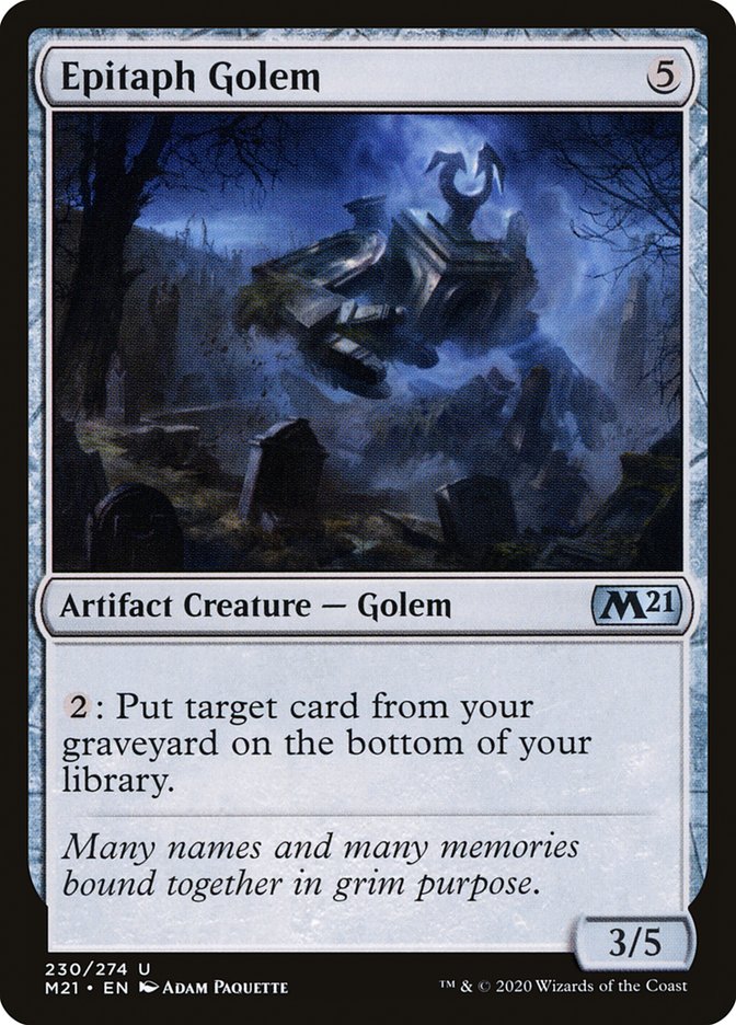 Epitaph Golem [Core Set 2021] | I Want That Stuff Brandon