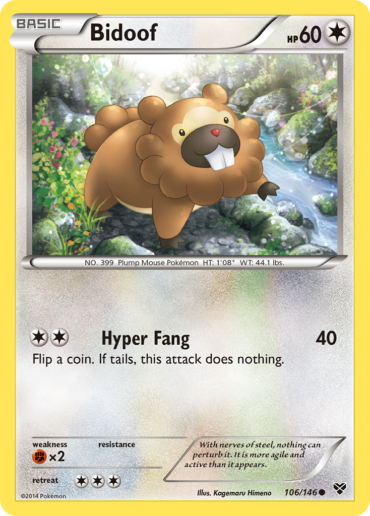 Bidoof (106/146) [XY: Base Set] | I Want That Stuff Brandon