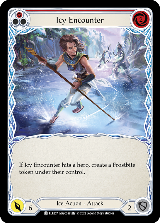 Icy Encounter (Red) [ELE157] (Tales of Aria)  1st Edition Rainbow Foil | I Want That Stuff Brandon