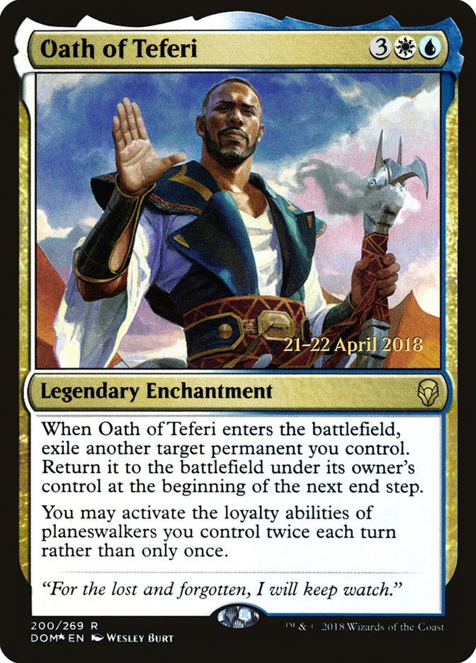 Oath of Teferi [Dominaria Prerelease Promos] | I Want That Stuff Brandon