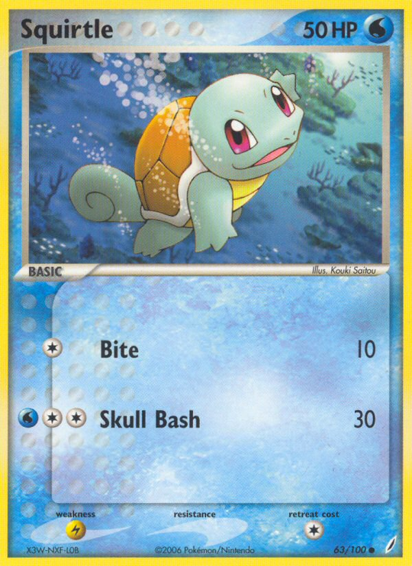 Squirtle (63/100) [EX: Crystal Guardians] | I Want That Stuff Brandon