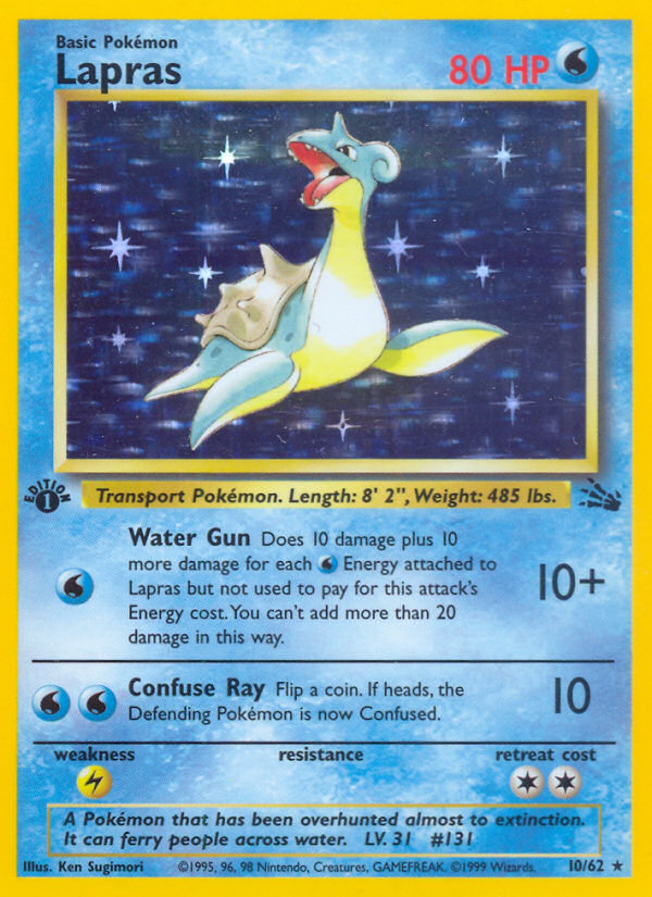 Lapras (10/62) [Fossil 1st Edition] | I Want That Stuff Brandon