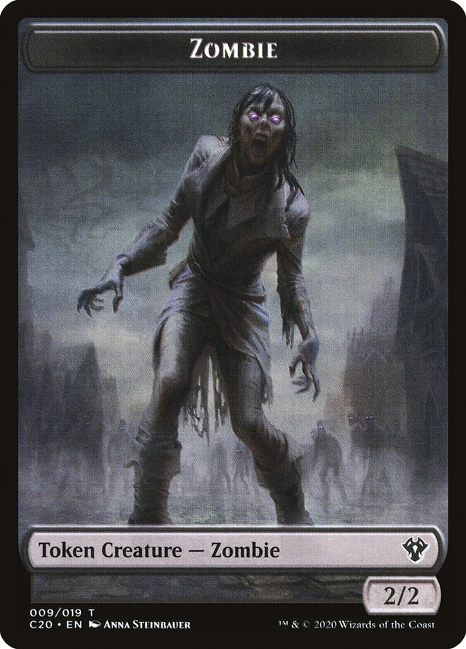 Human Soldier (004) // Zombie Double-Sided Token [Commander 2020 Tokens] | I Want That Stuff Brandon