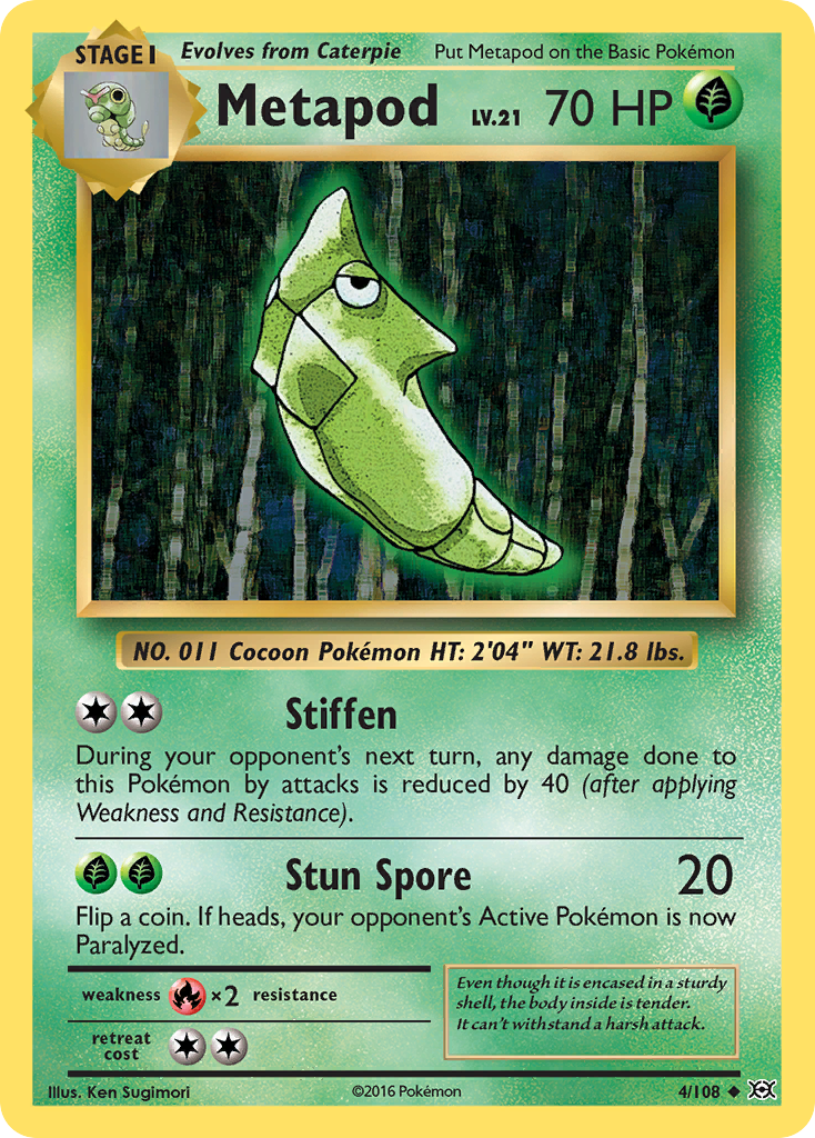 Metapod (4/108) [XY: Evolutions] | I Want That Stuff Brandon