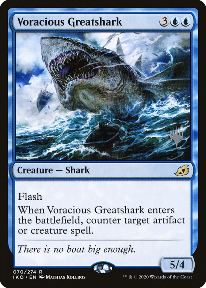 Voracious Greatshark (Promo Pack) [Ikoria: Lair of Behemoths Promos] | I Want That Stuff Brandon