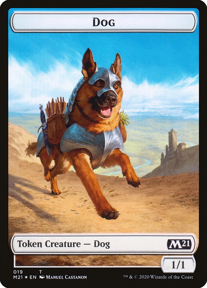 Cat (011) // Dog Double-Sided Token [Core Set 2021 Tokens] | I Want That Stuff Brandon