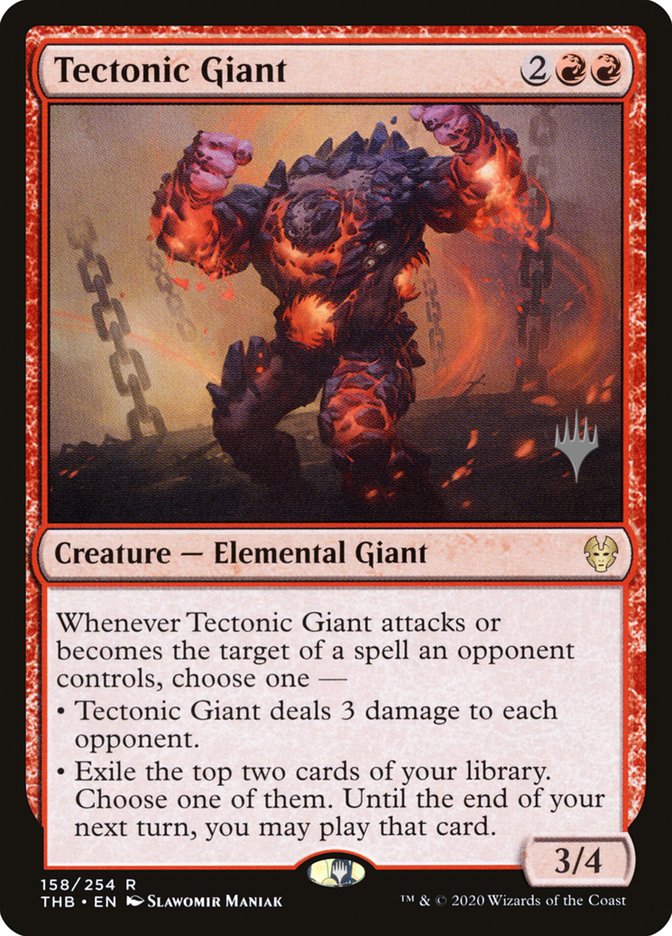 Tectonic Giant (Promo Pack) [Theros Beyond Death Promos] | I Want That Stuff Brandon