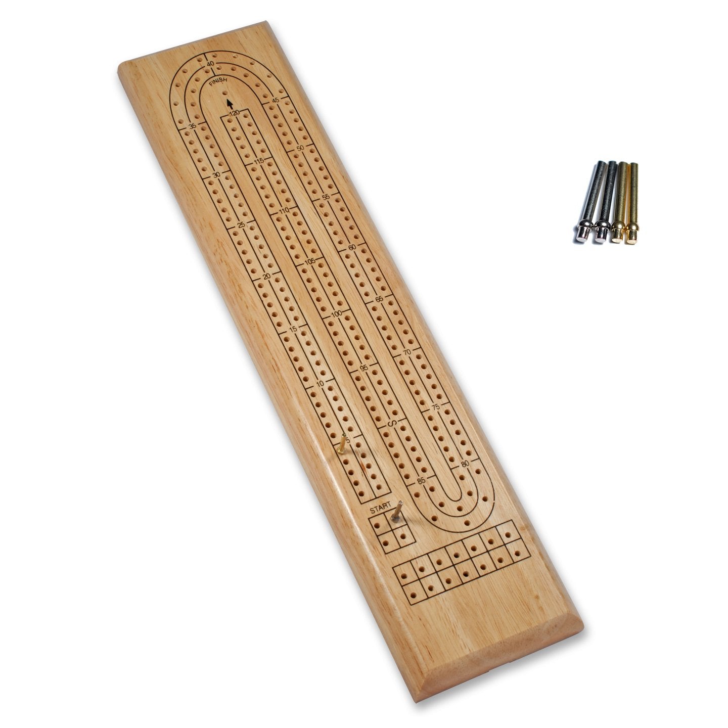 Cribbage Board, Natural Wood - 3 Track | I Want That Stuff Brandon