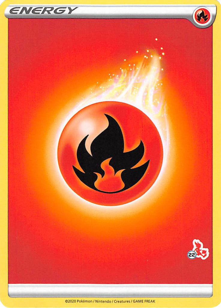 Fire Energy (Cinderace Stamp #22) [Battle Academy 2022] | I Want That Stuff Brandon