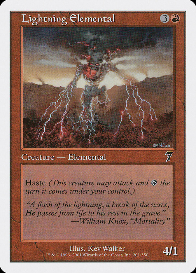 Lightning Elemental [Seventh Edition] | I Want That Stuff Brandon