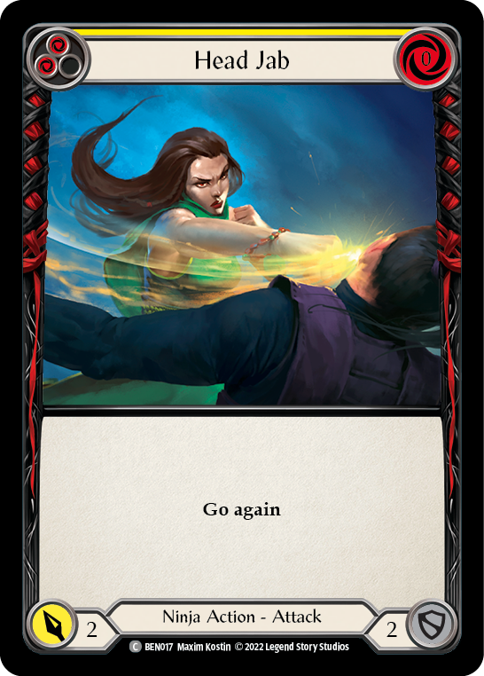 Head Jab (Yellow) [BEN017] (Outsiders Benji Blitz Deck) | I Want That Stuff Brandon
