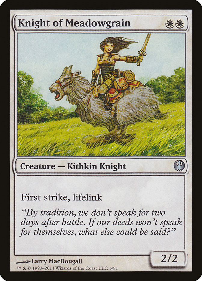 Knight of Meadowgrain [Duel Decks: Knights vs. Dragons] | I Want That Stuff Brandon