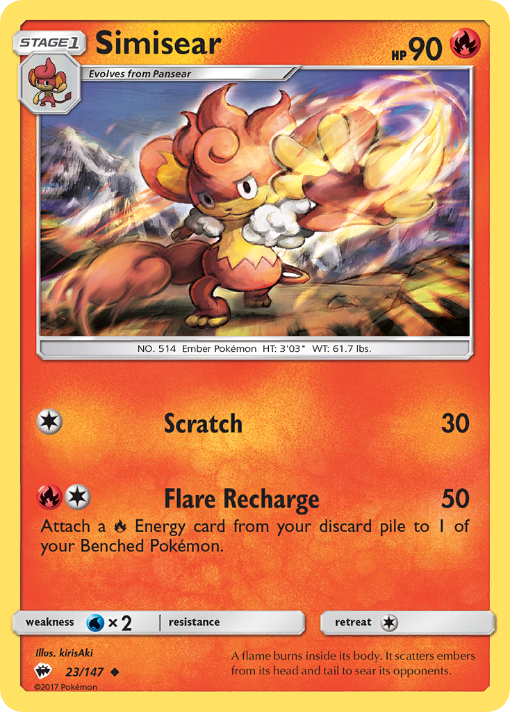 Simisear (23/147) [Sun & Moon: Burning Shadows] | I Want That Stuff Brandon