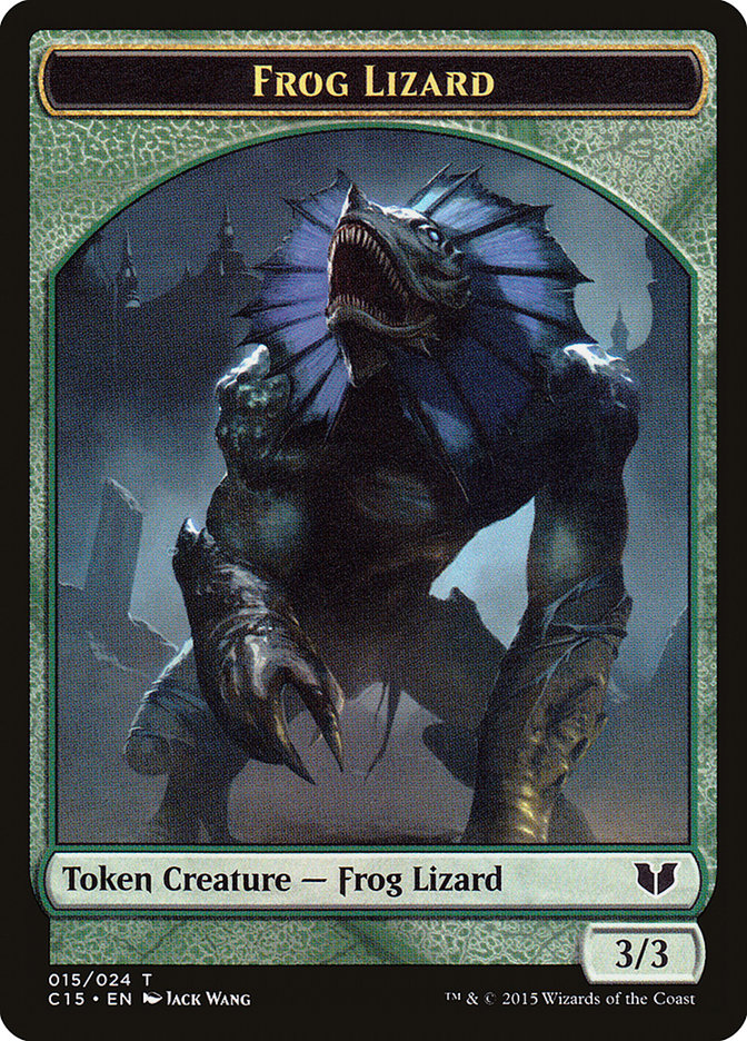 Frog Lizard // Germ Double-Sided Token [Commander 2015 Tokens] | I Want That Stuff Brandon