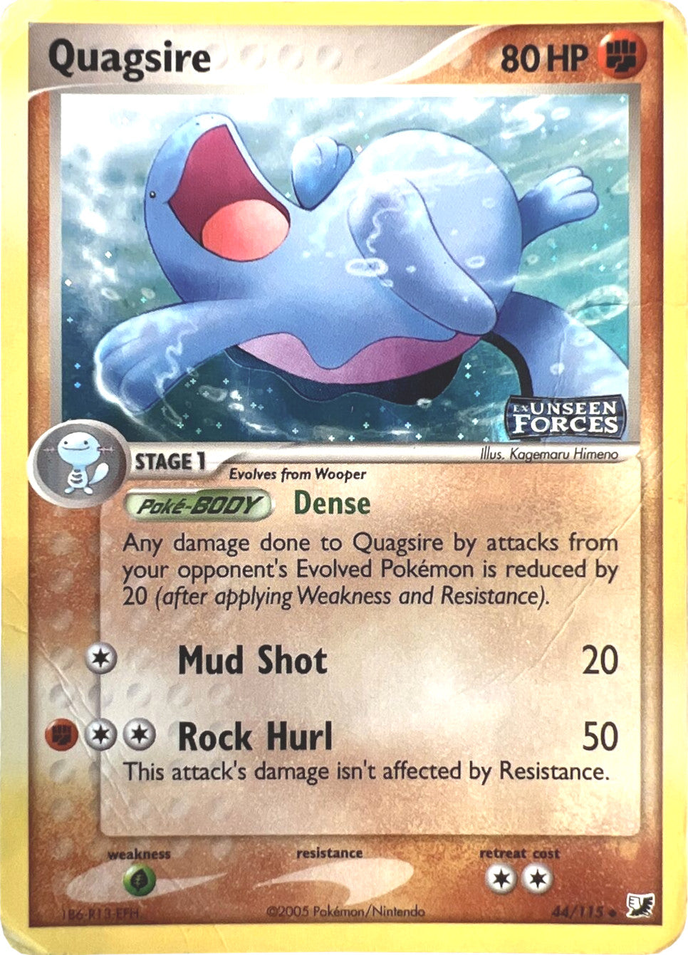 Quagsire (44/115) (Stamped) [EX: Unseen Forces] | I Want That Stuff Brandon
