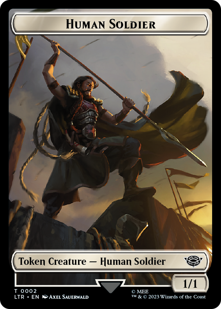 Food (11) // Human Soldier (02) Double-Sided Token [The Lord of the Rings: Tales of Middle-Earth Tokens] | I Want That Stuff Brandon