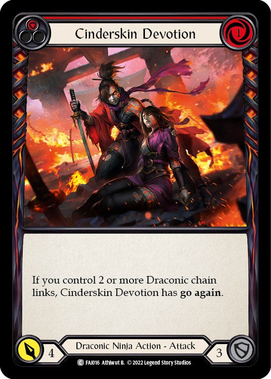 Cinderskin Devotion (Red) [FAI016] (Uprising Fai Blitz Deck) | I Want That Stuff Brandon