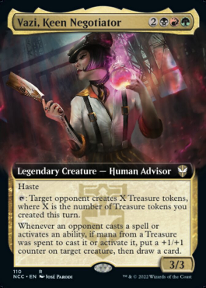 Vazi, Keen Negotiator (Extended Art) [Streets of New Capenna Commander] | I Want That Stuff Brandon