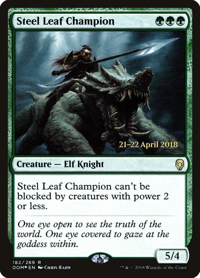 Steel Leaf Champion [Dominaria Prerelease Promos] | I Want That Stuff Brandon