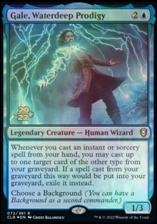 Gale, Waterdeep Prodigy [Commander Legends: Battle for Baldur's Gate Prerelease Promos] | I Want That Stuff Brandon