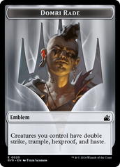 Spirit (0018) // Emblem - Domri Rade Double-Sided Token [Ravnica Remastered Tokens] | I Want That Stuff Brandon