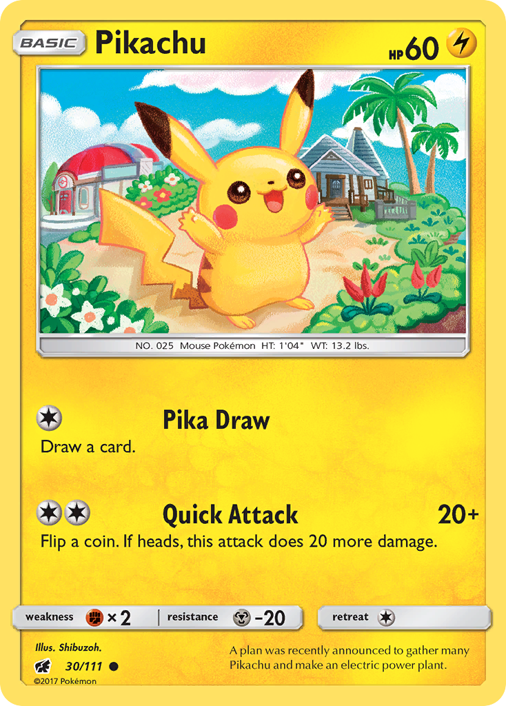 Pikachu (30/111) [Sun & Moon: Crimson Invasion] | I Want That Stuff Brandon