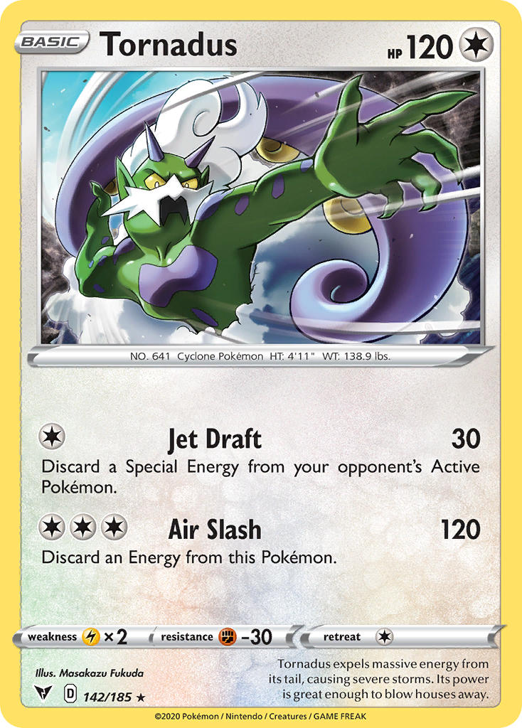 Tornadus (142/185) [Sword & Shield: Vivid Voltage] | I Want That Stuff Brandon