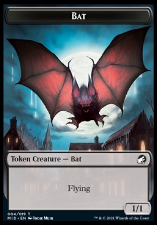 Spirit // Bat Double-Sided Token [Innistrad: Midnight Hunt Tokens] | I Want That Stuff Brandon