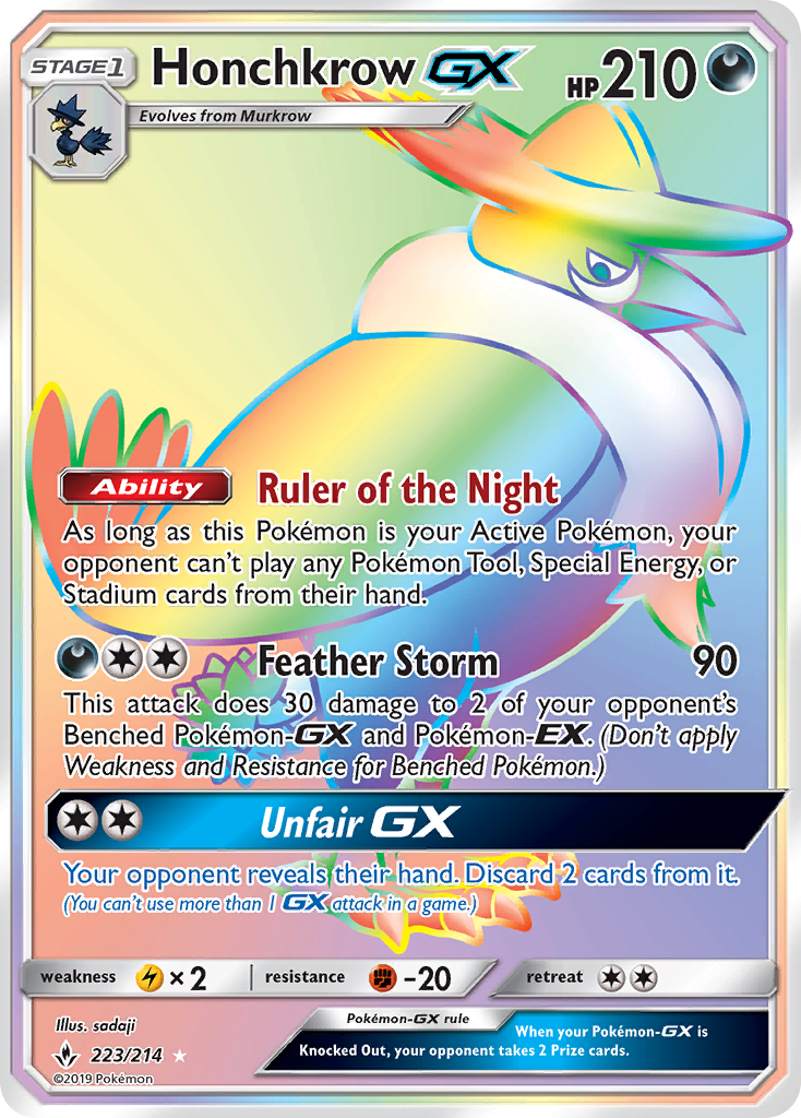 Honchkrow GX (223/214) [Sun & Moon: Unbroken Bonds] | I Want That Stuff Brandon