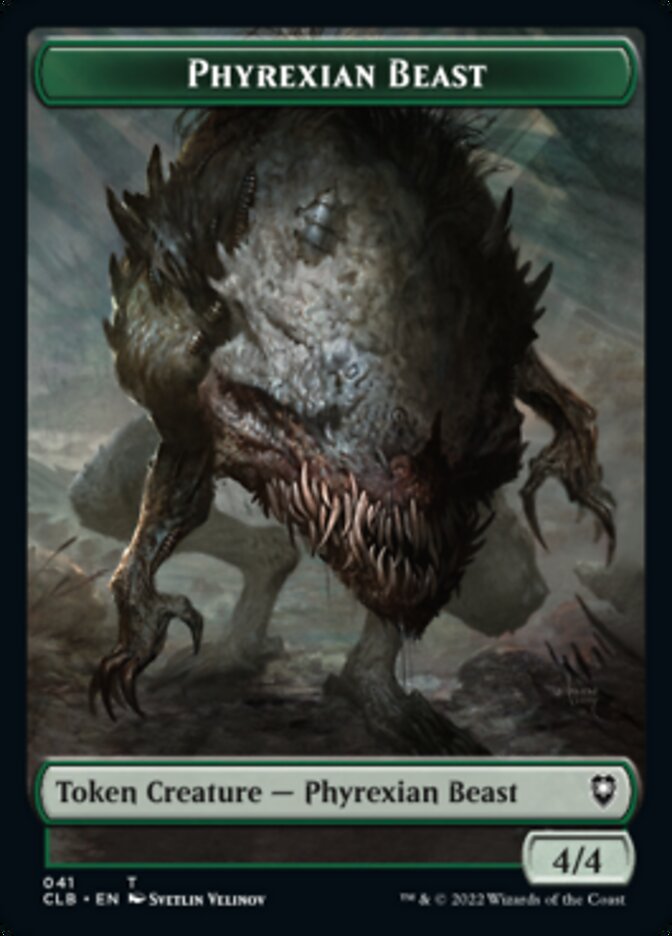 Phyrexian Beast // Wurm Double-Sided Token [Commander Legends: Battle for Baldur's Gate Tokens] | I Want That Stuff Brandon