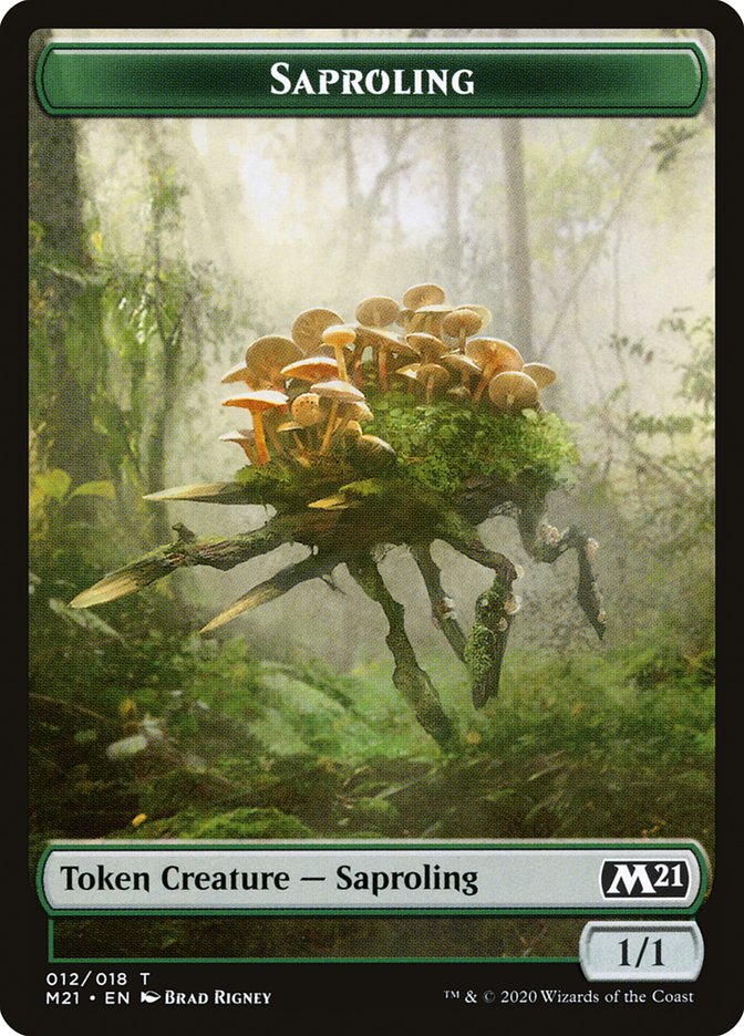 Beast // Saproling Double-Sided Token [Core Set 2021 Tokens] | I Want That Stuff Brandon